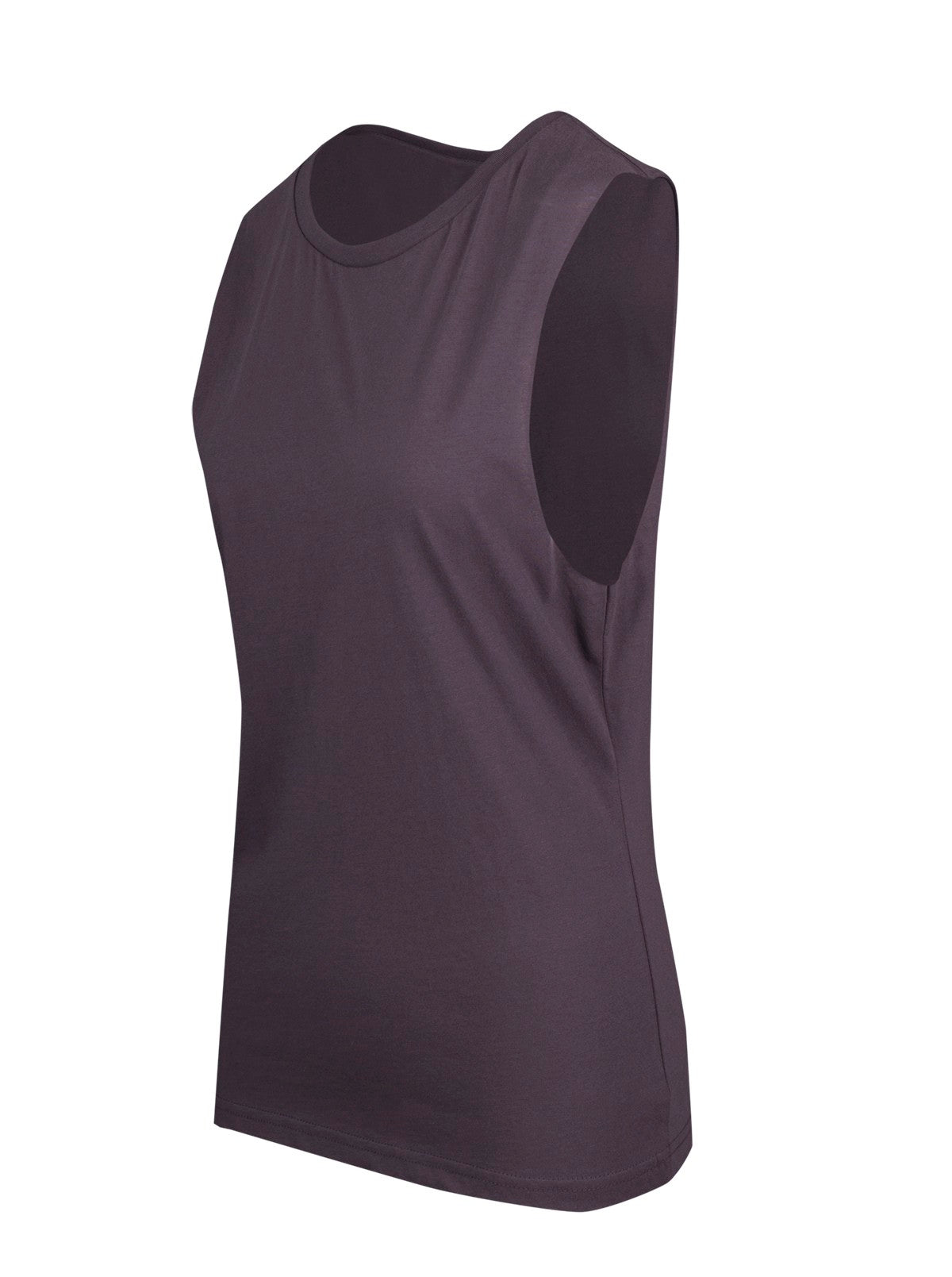 Women's combed cotton Tank - New Charcoal - Side