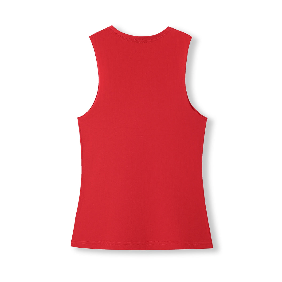 Women's combed cotton Tank - Red - Back