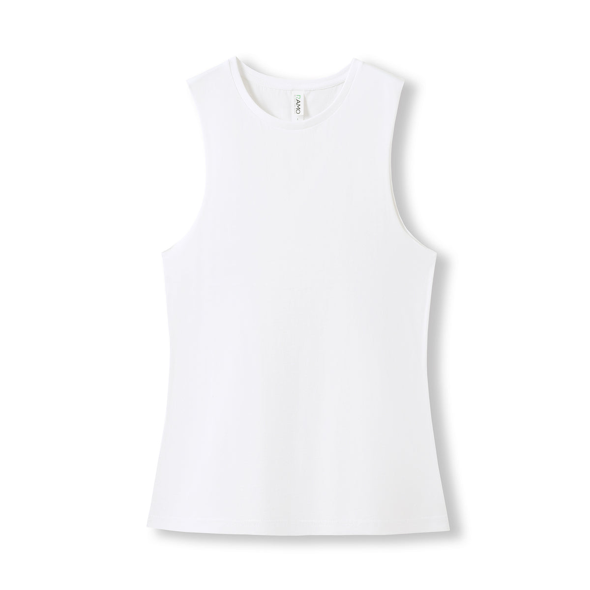 Women's combed cotton Tank - White - Front