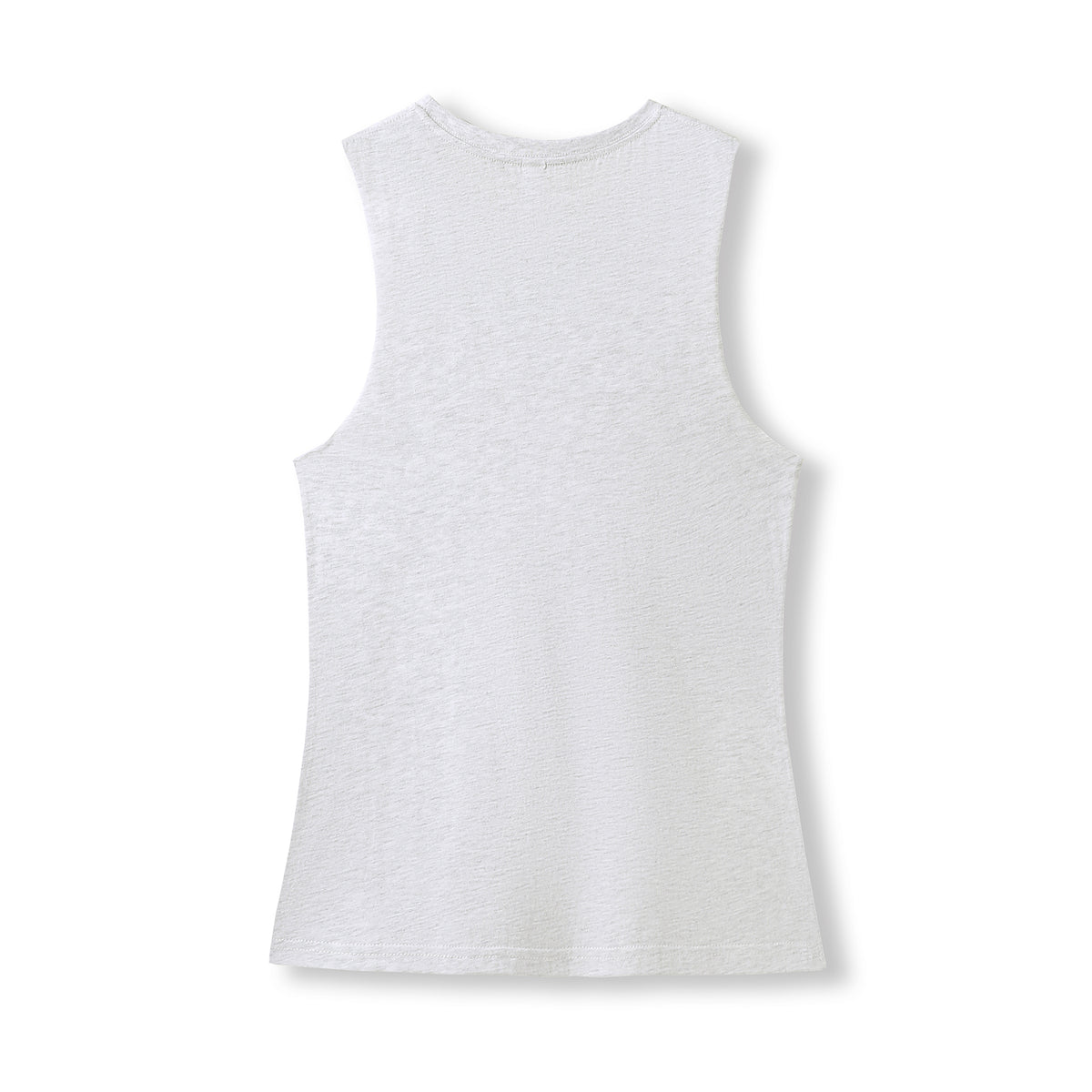 Women's combed cotton Tank - White Marl - Back