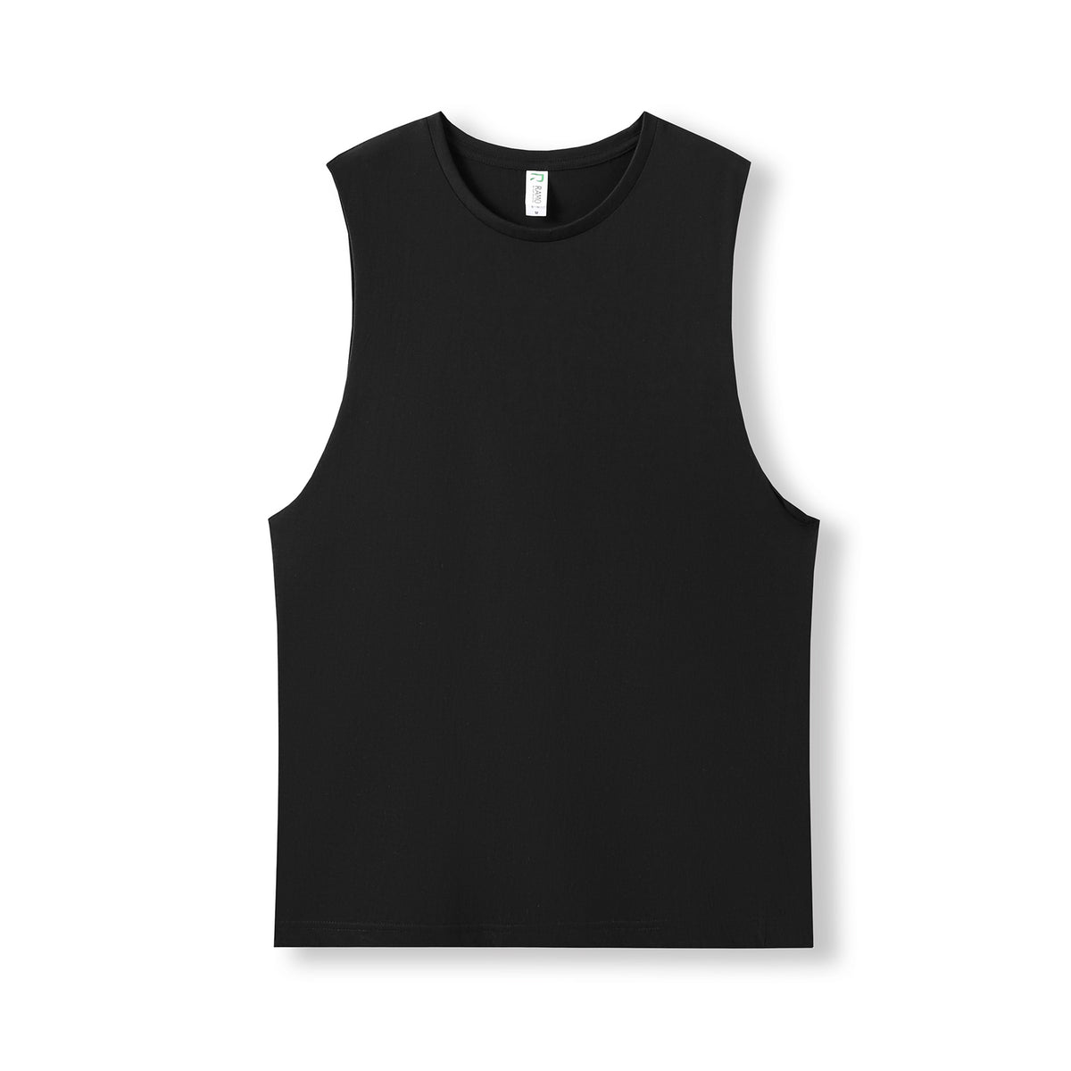 Men's / Unisex combed cotton tank - Black - Front
