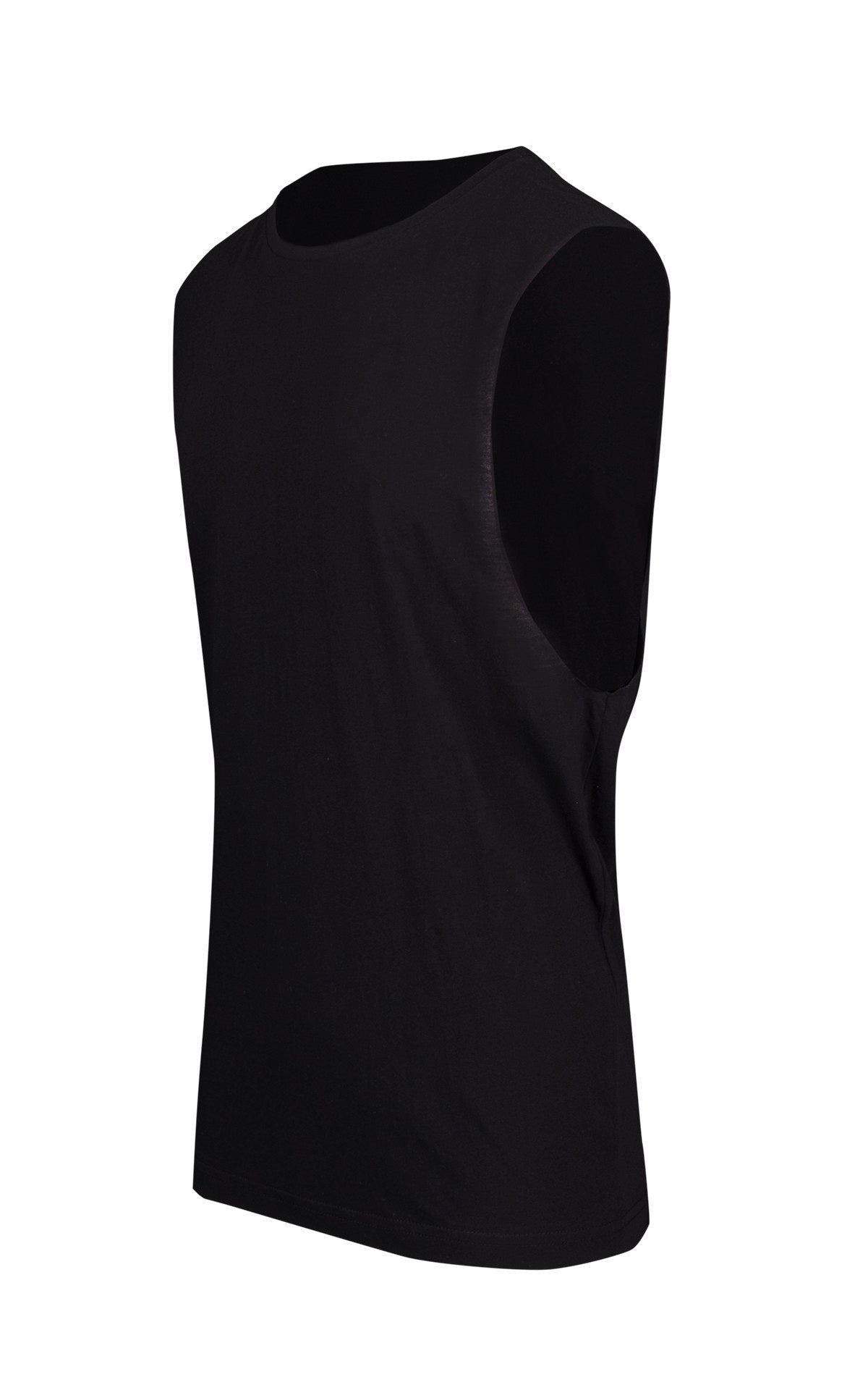 Men's / Unisex combed cotton tank - Black - Side