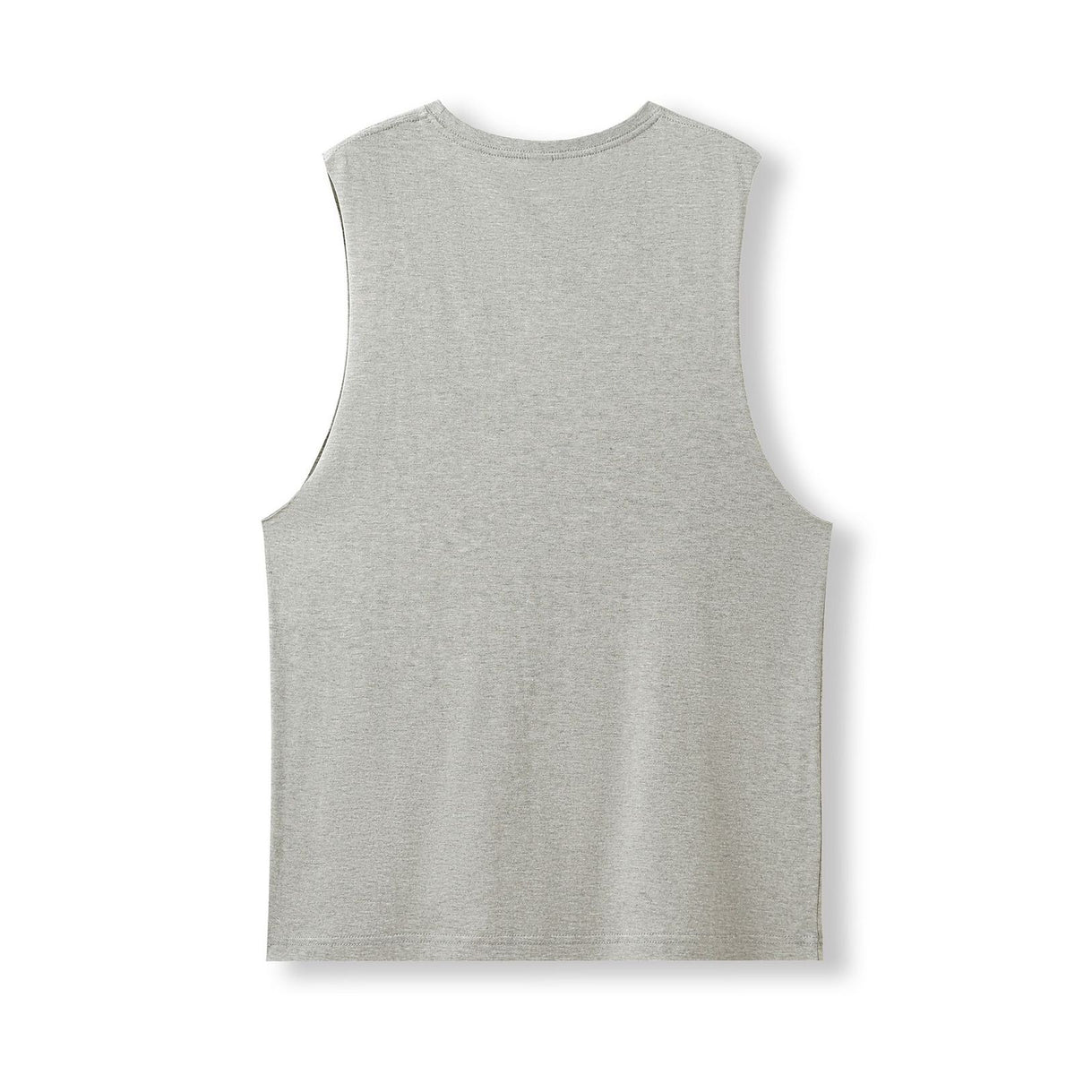Men's / Unisex combed cotton tank - Grey Marl - Back
