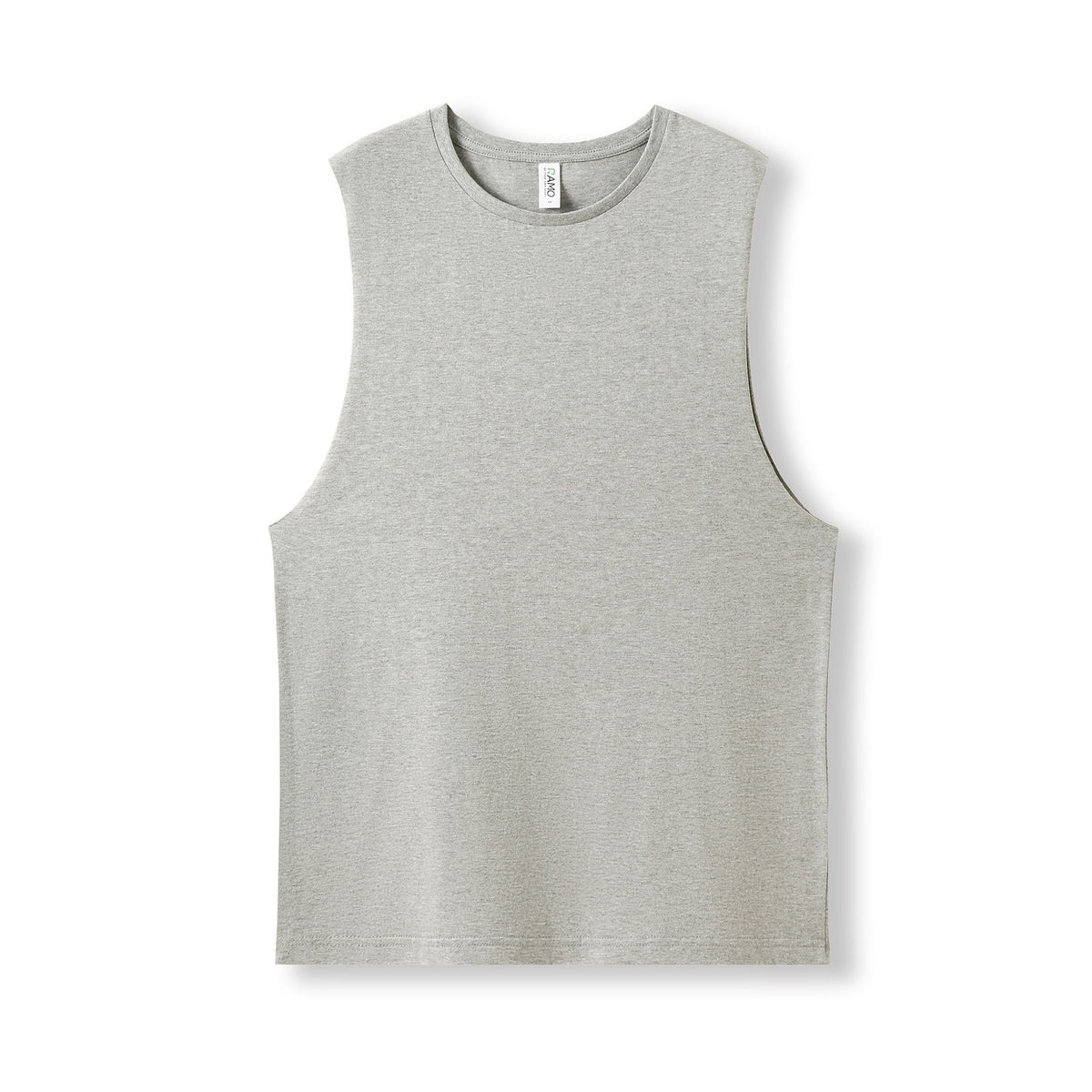 Men's / Unisex combed cotton tank - Grey Marl - Front