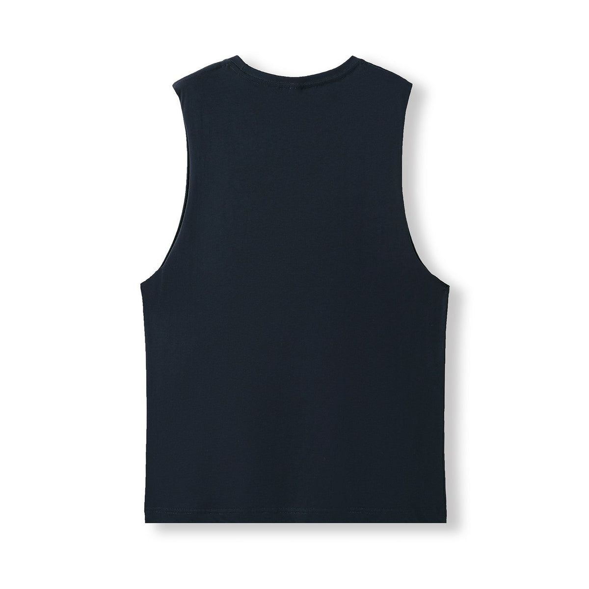 Men's / Unisex combed cotton tank - Navy Blue - Back