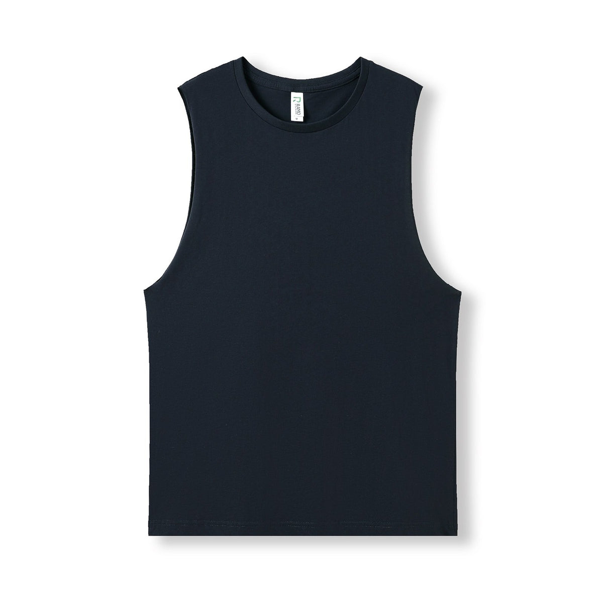Men's / Unisex combed cotton tank - Navy Blue - Front