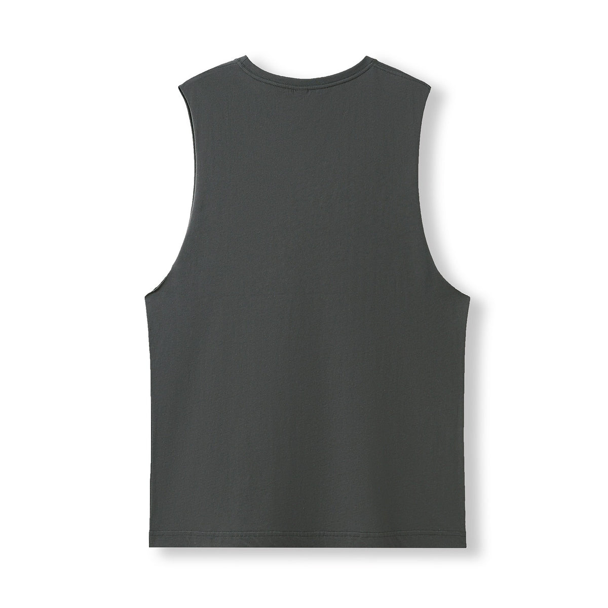 Men's / Unisex combed cotton tank - New Charcoal - Back