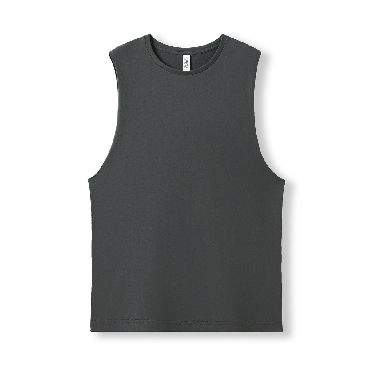 Men's / Unisex combed cotton tank - New Charcoal - Front