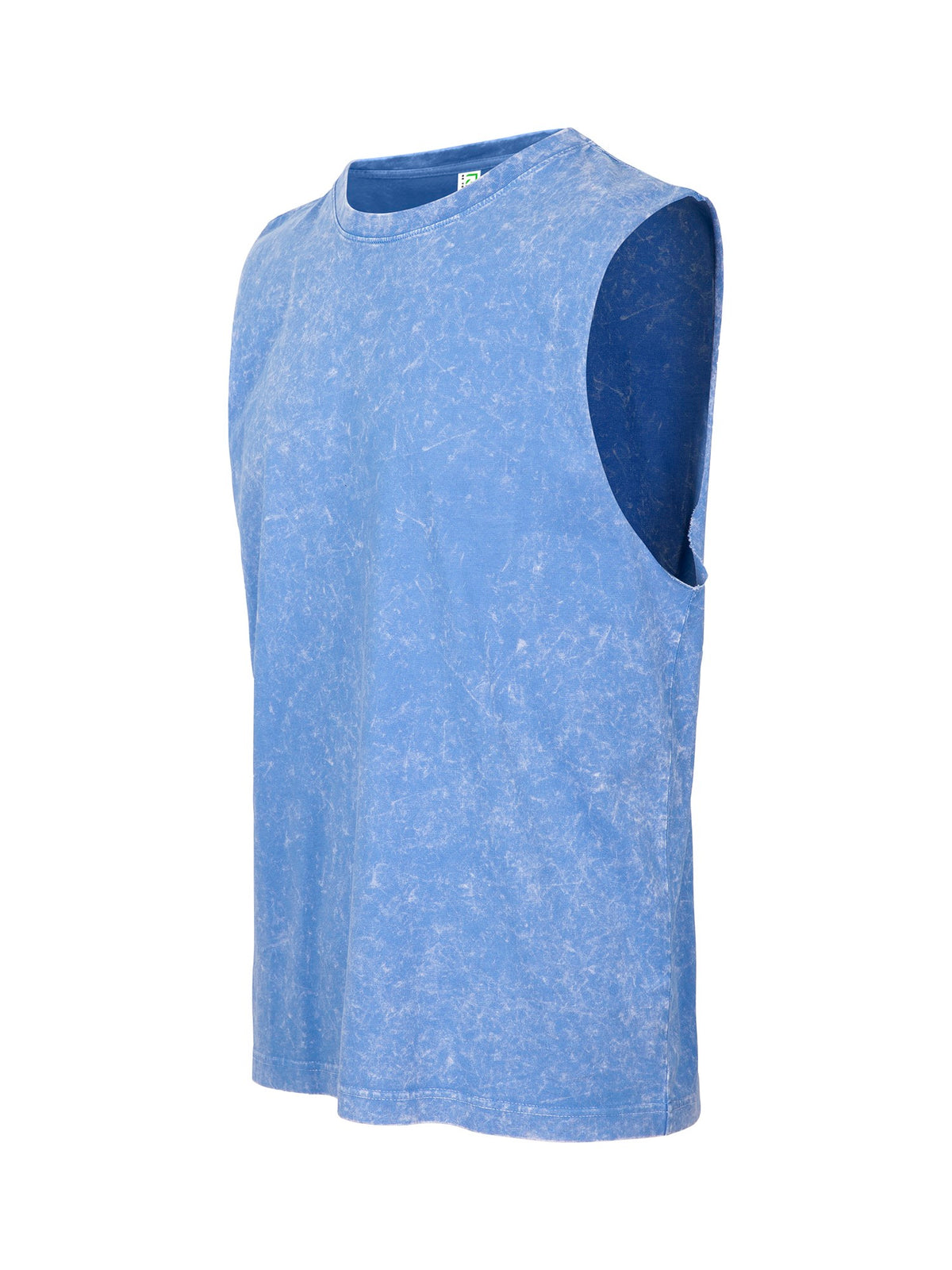 Men's Stone Wash Tanks - Blue - Side