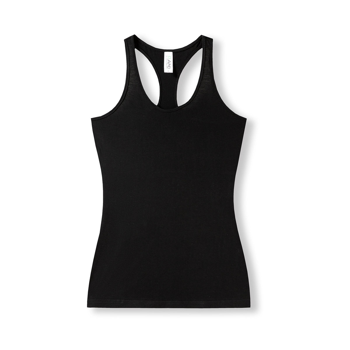 Womens Tback Singlet - Black - Front