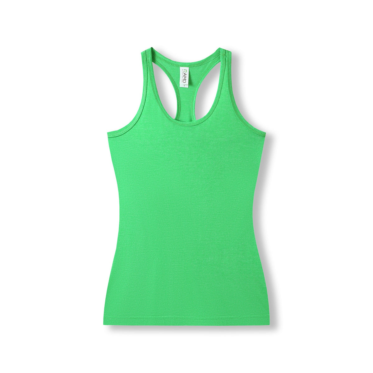 Womens Greatness Athletic T-back Singlet - Emerald Green Heather - Front