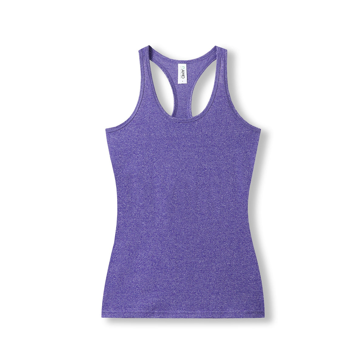 Womens Greatness Athletic T-back Singlet - Grape Heather - Front
