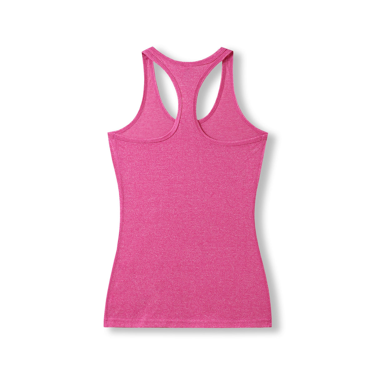 Womens Greatness Athletic T-back Singlet - Hot Pink Heather - Back