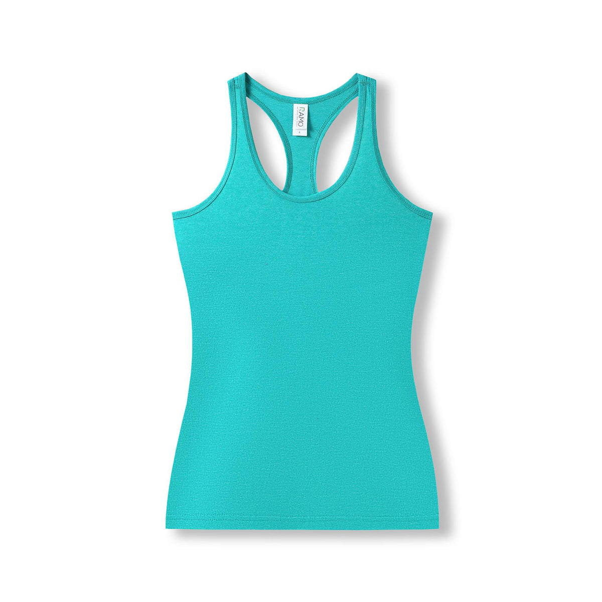 Womens Greatness Athletic T-back Singlet - Jade Heather - Front