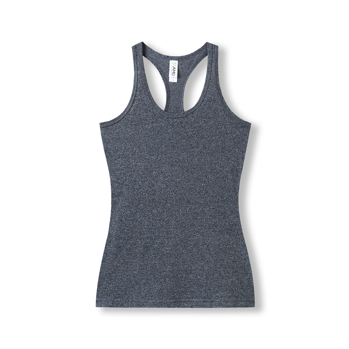 Womens Greatness Athletic T-back Singlet - Navy Heather - Front