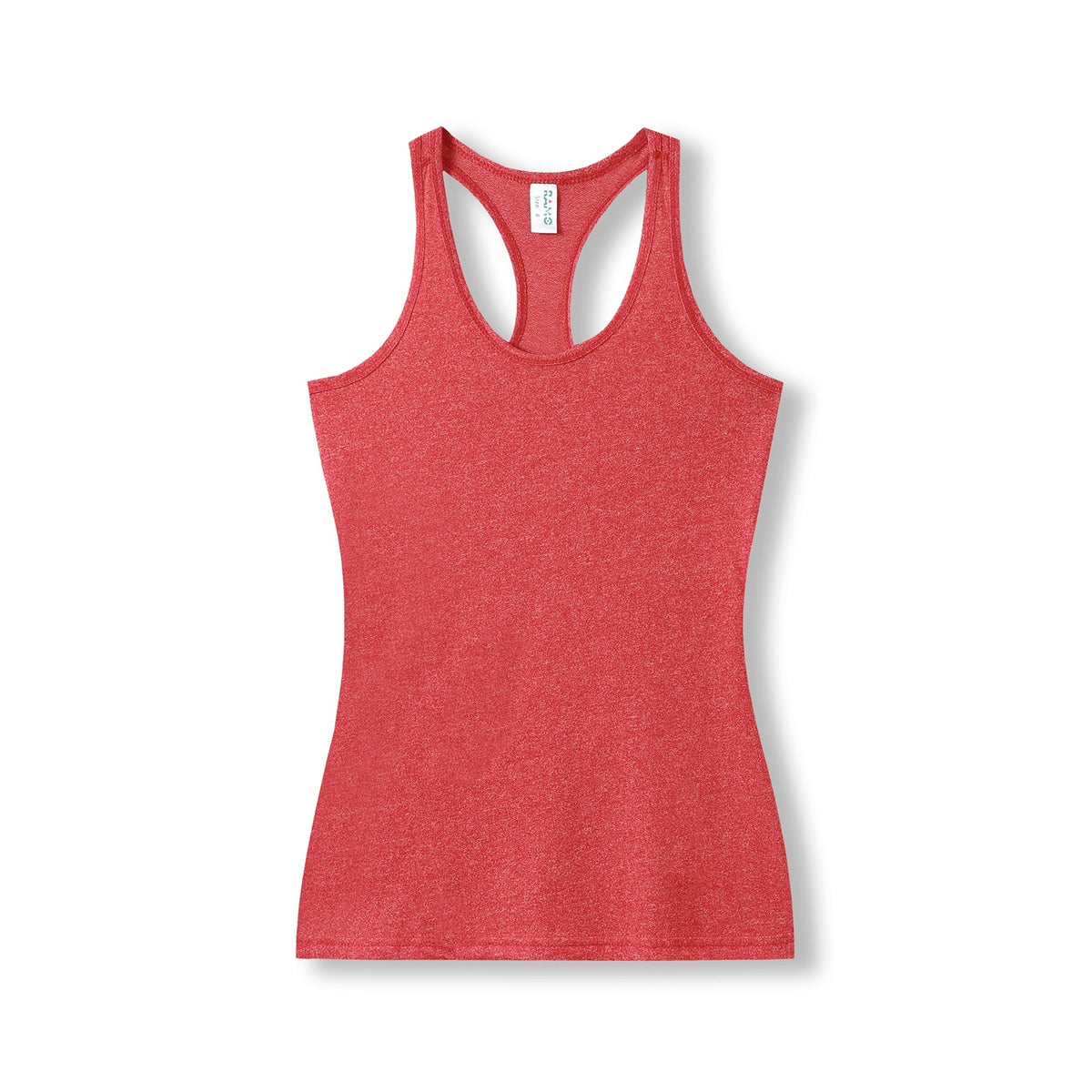 Womens Greatness Athletic T-back Singlet - Red Heather - Front