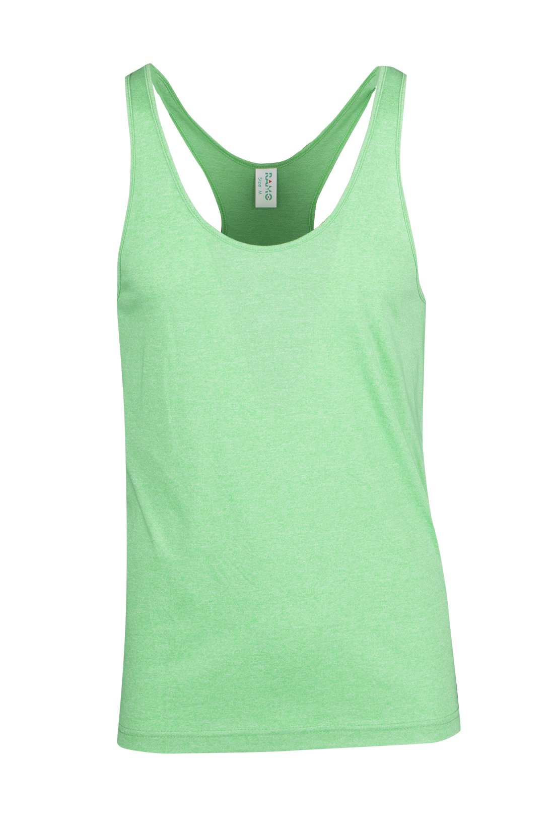 Mens Greatness Athletic T-back Singlet - Emerald Green Heather - Front