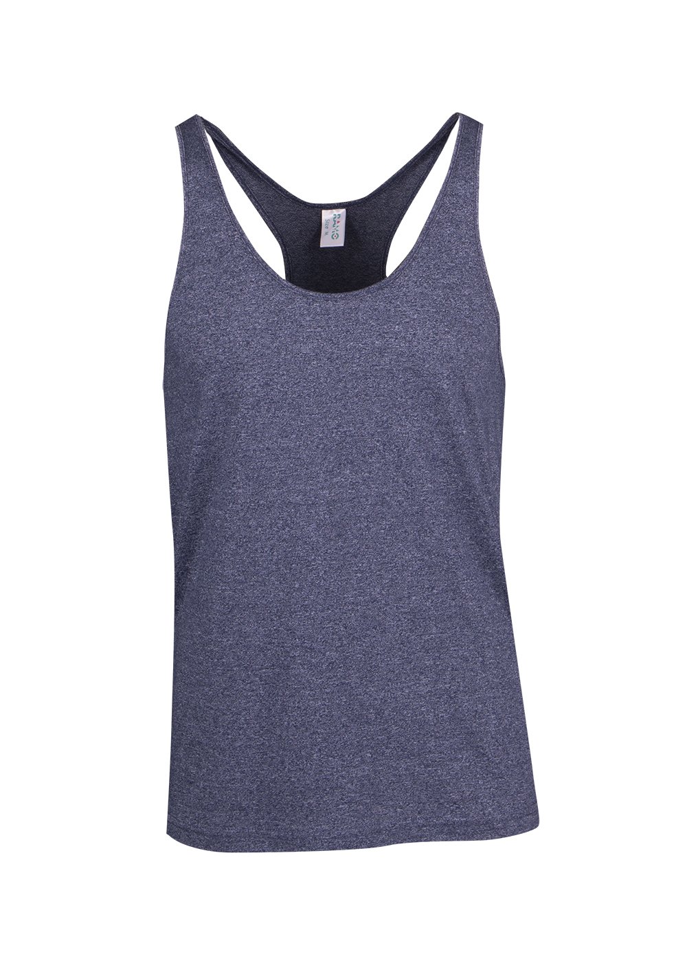 Mens Greatness Athletic T-back Singlet - Navy Heather - Front