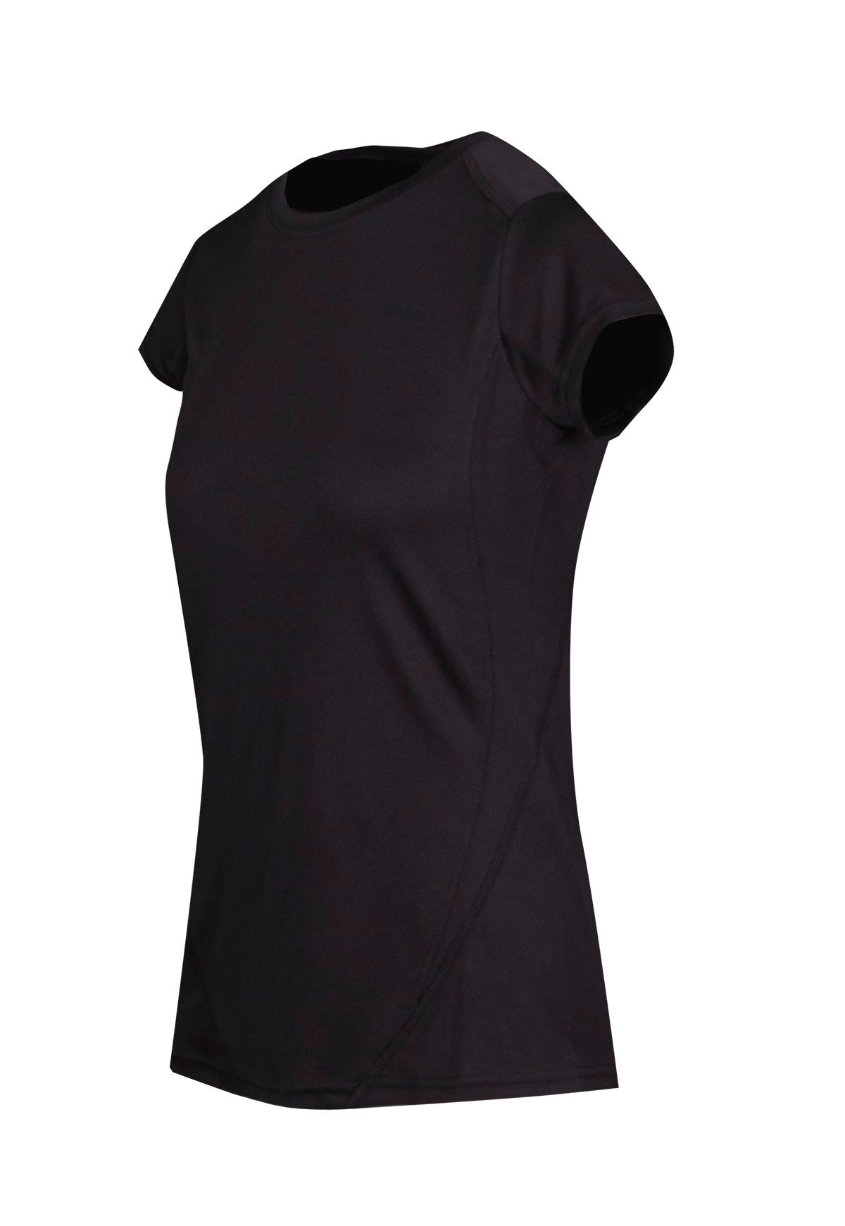 Women's Accelerator Cool-Dry T-shirt - Black/Black - Side