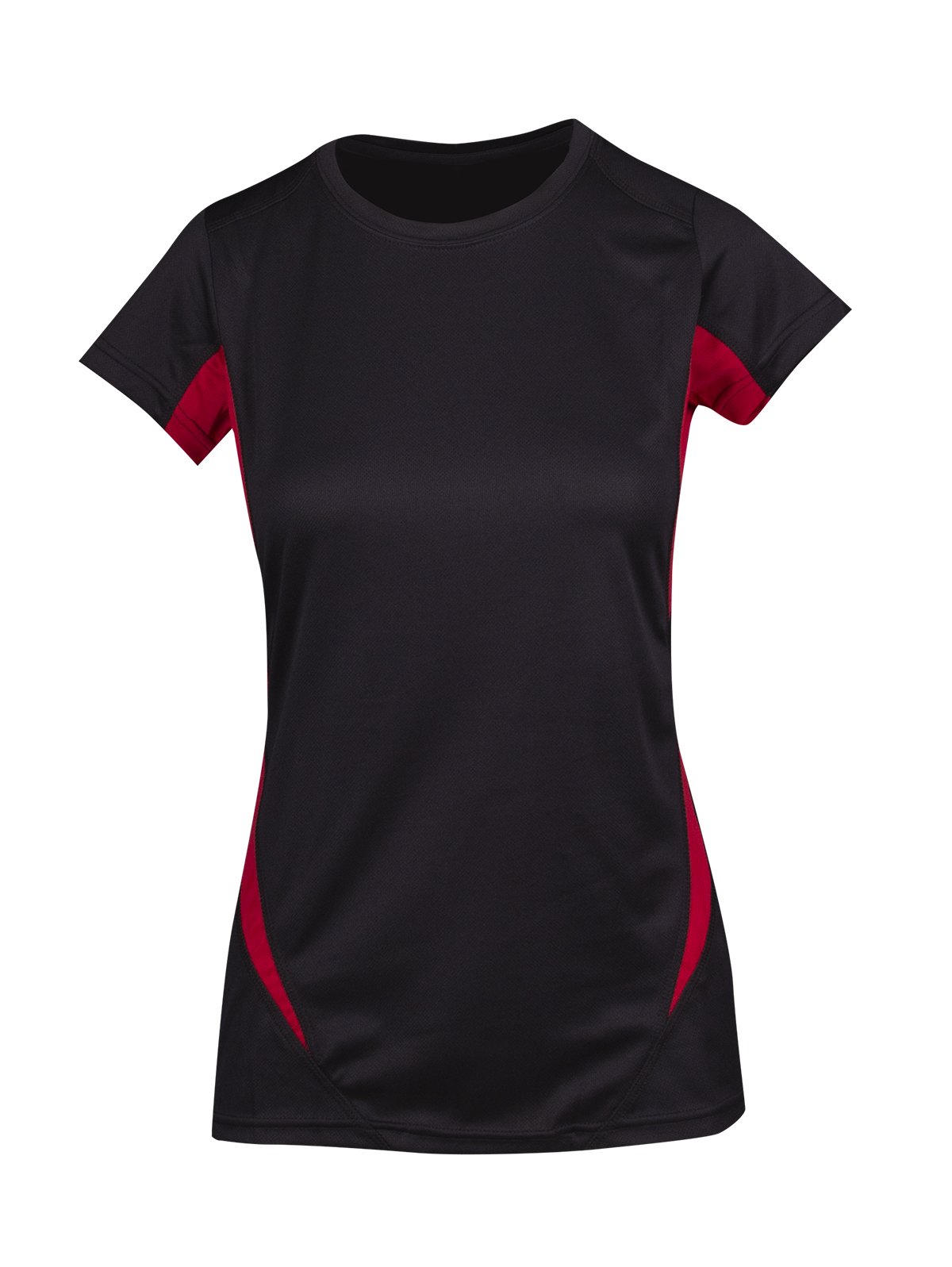 Women's Accelerator Cool-Dry T-shirt - Black/Red - Front