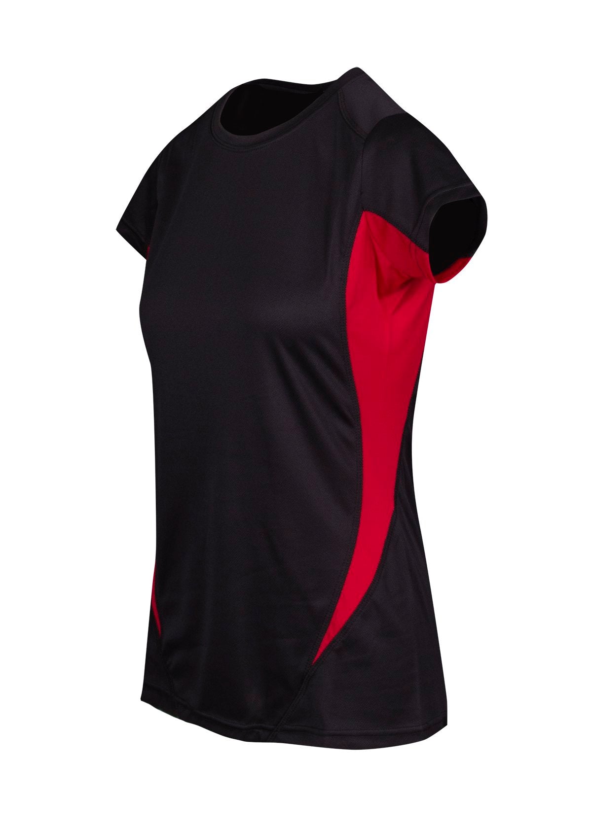 Women's Accelerator Cool-Dry T-shirt - Charcoal/Orange - Side
