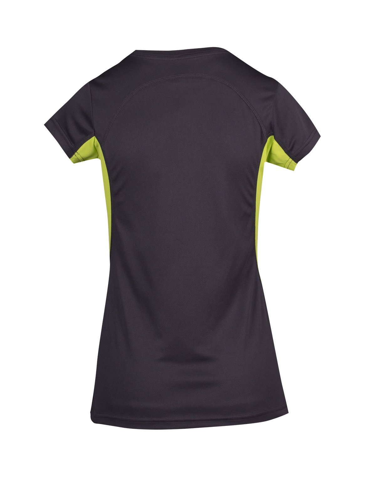 Women's Accelerator Cool-Dry T-shirt - Charcoal/Lime - Back