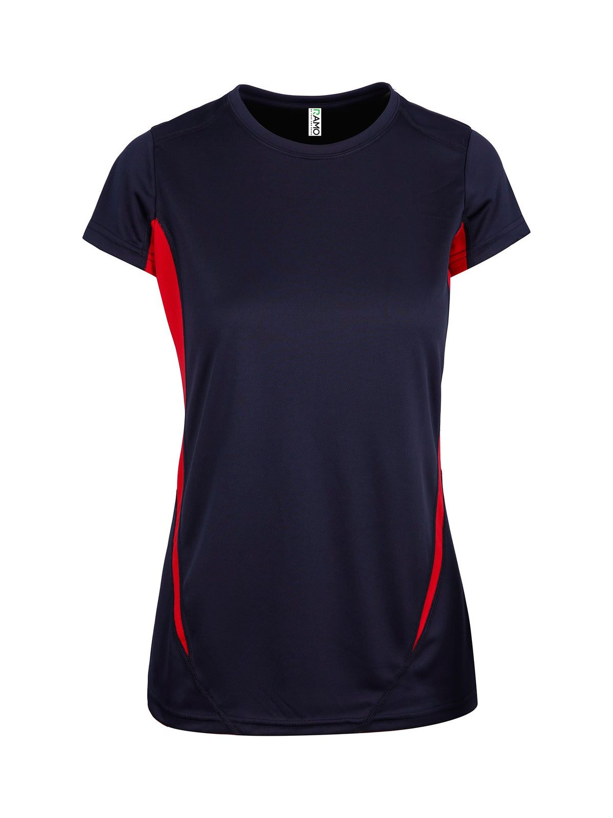 Women's Accelerator Cool-Dry T-shirt - Navy/Red - Front
