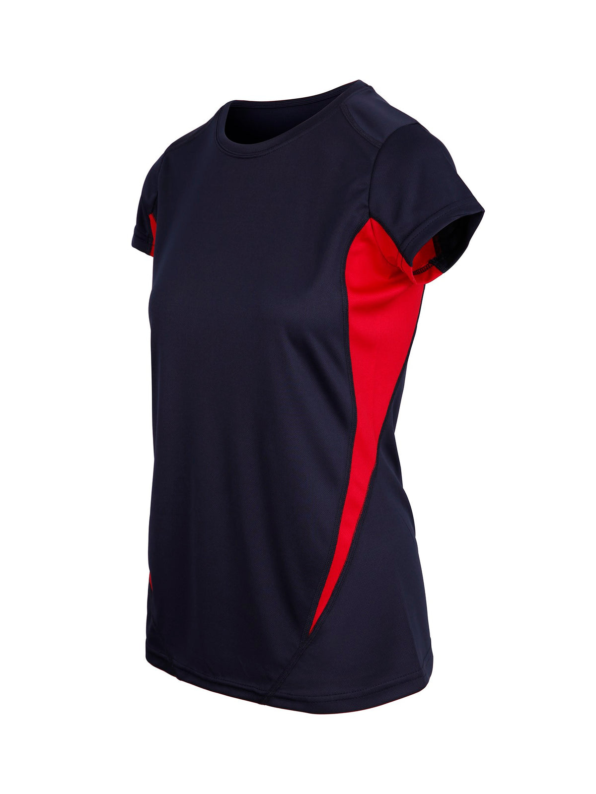 Women's Accelerator Cool-Dry T-shirt - Navy/Red - Side