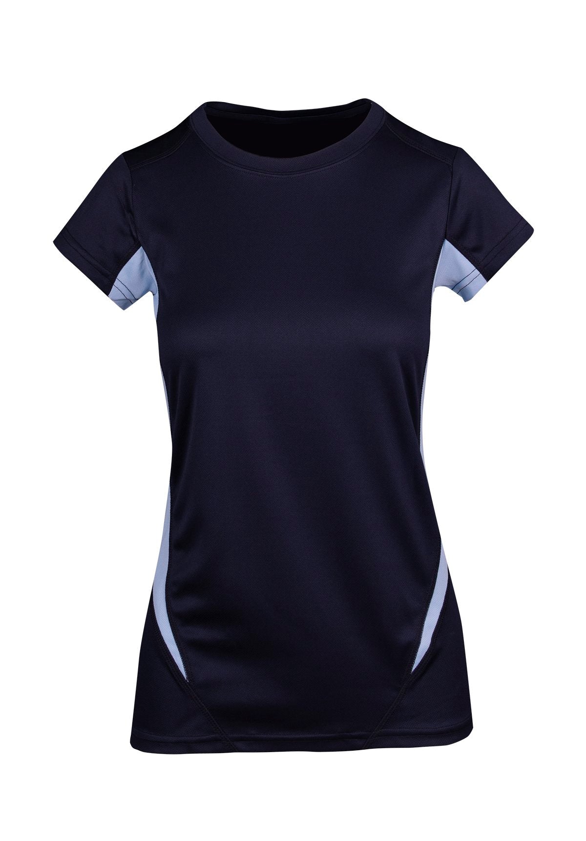 Women's Accelerator Cool-Dry T-shirt - Navy/Sky Blue - Front
