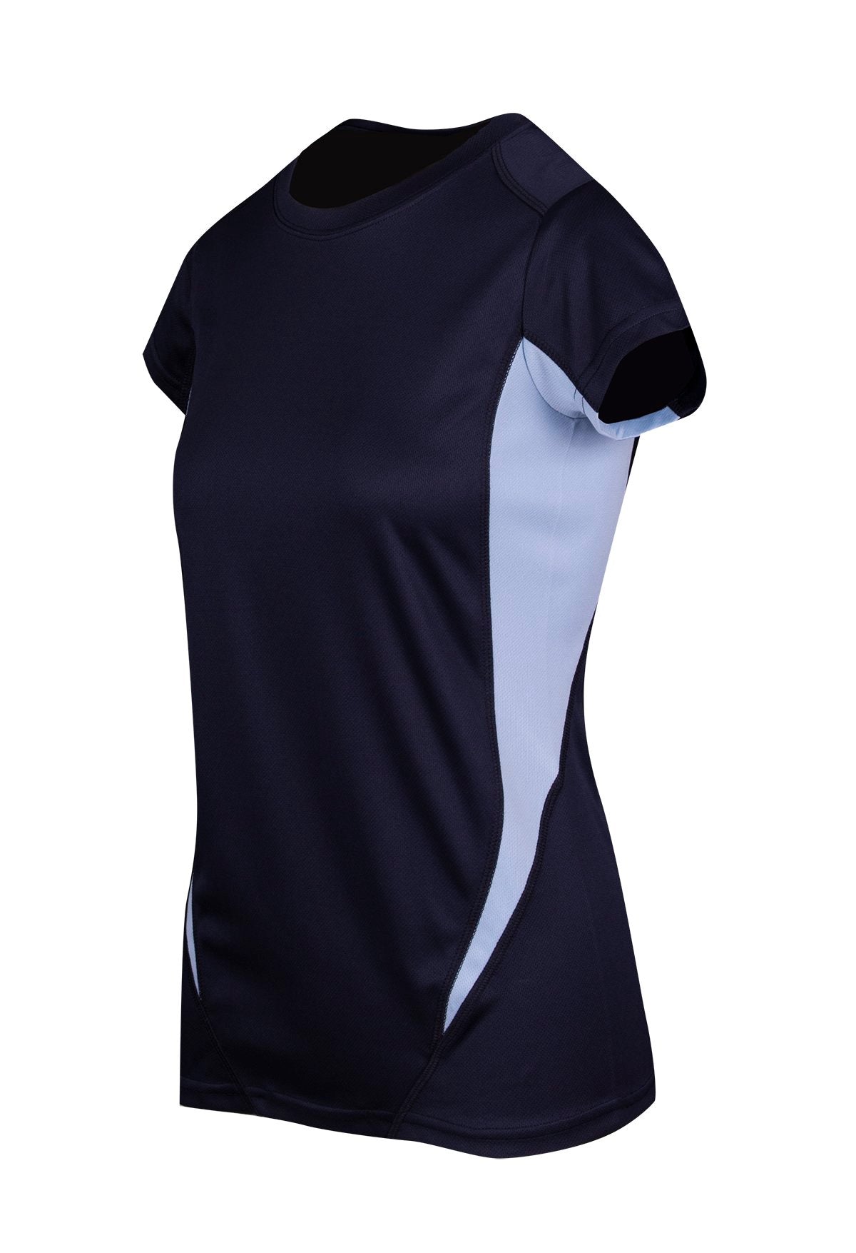 Women's Accelerator Cool-Dry T-shirt - Navy/Sky Blue - Side