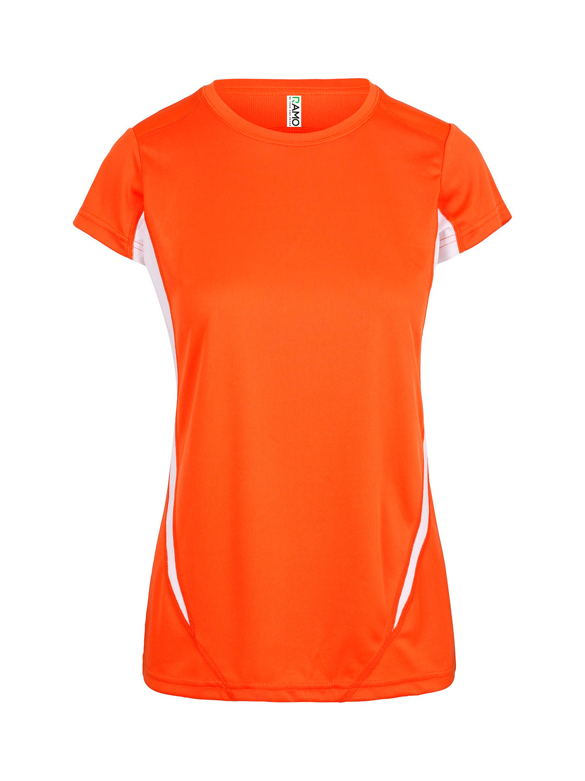 Women's Accelerator Cool-Dry T-shirt - Orange/White - Front