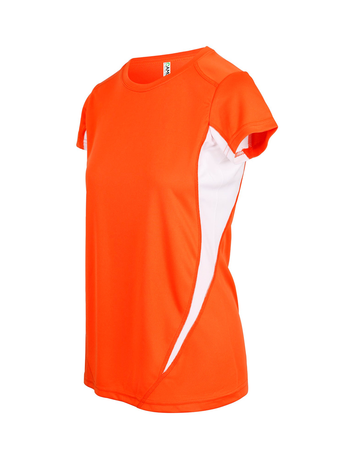 Women's Accelerator Cool-Dry T-shirt - Orange/White - Side