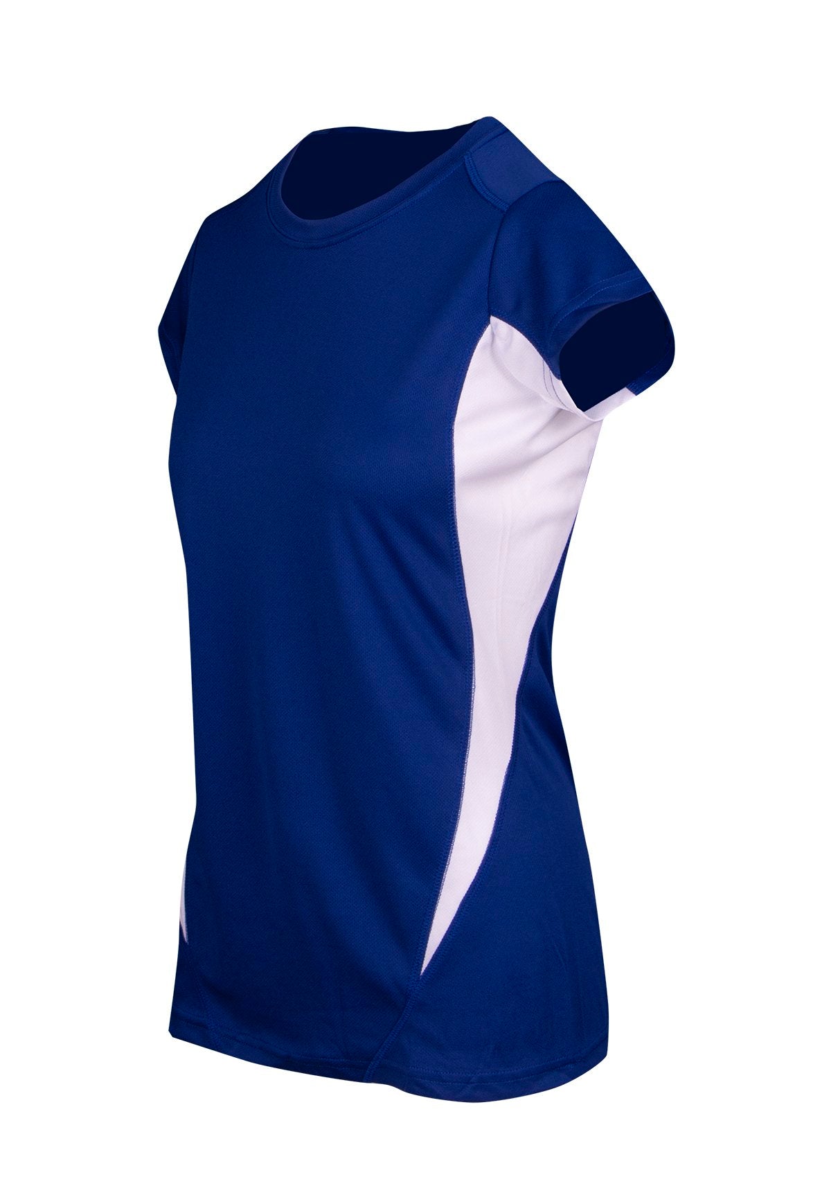 Women's Accelerator Cool-Dry T-shirt - Royal/White - Side