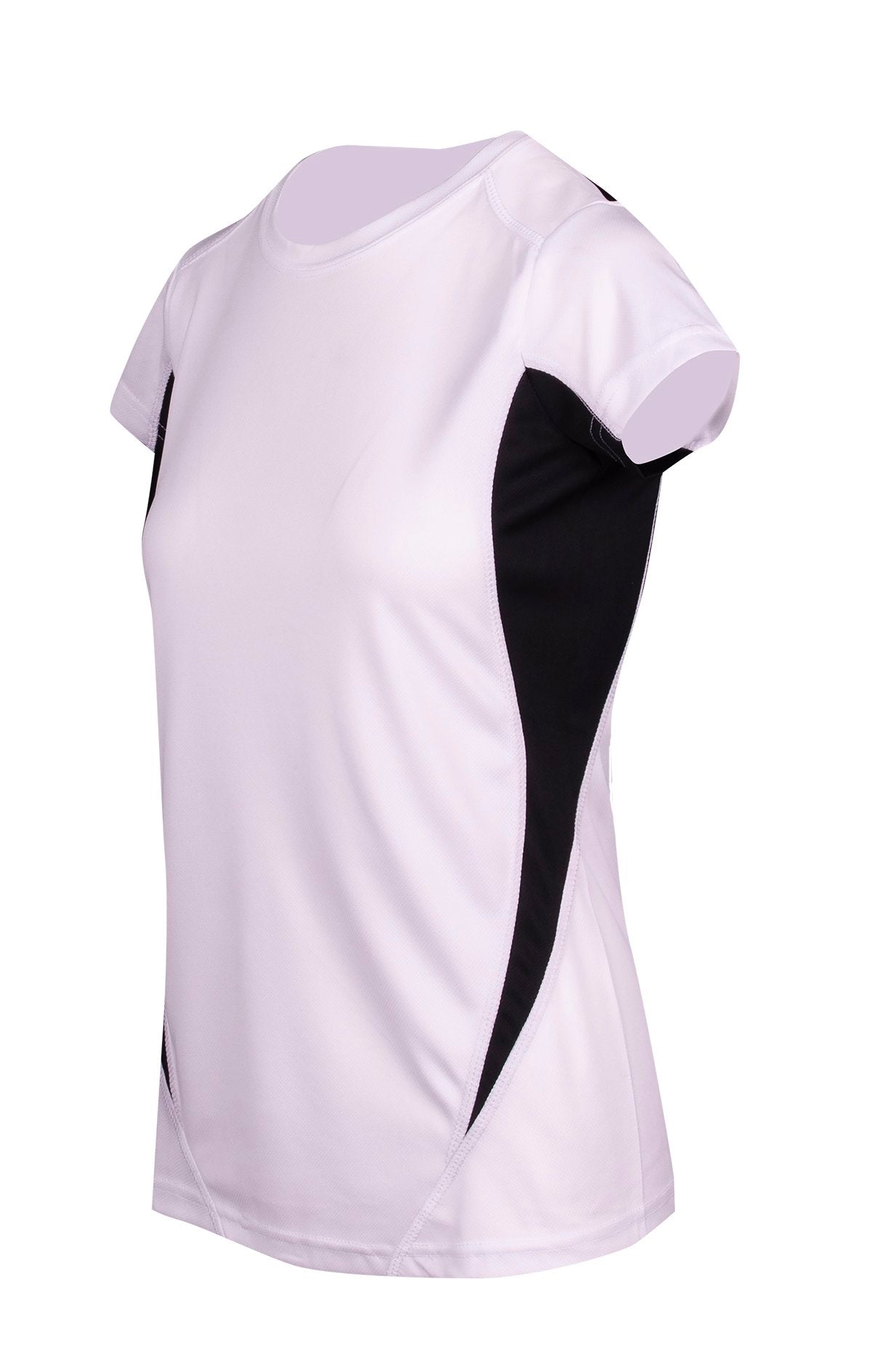 Women's Accelerator Cool-Dry T-shirt - White/Black - Side
