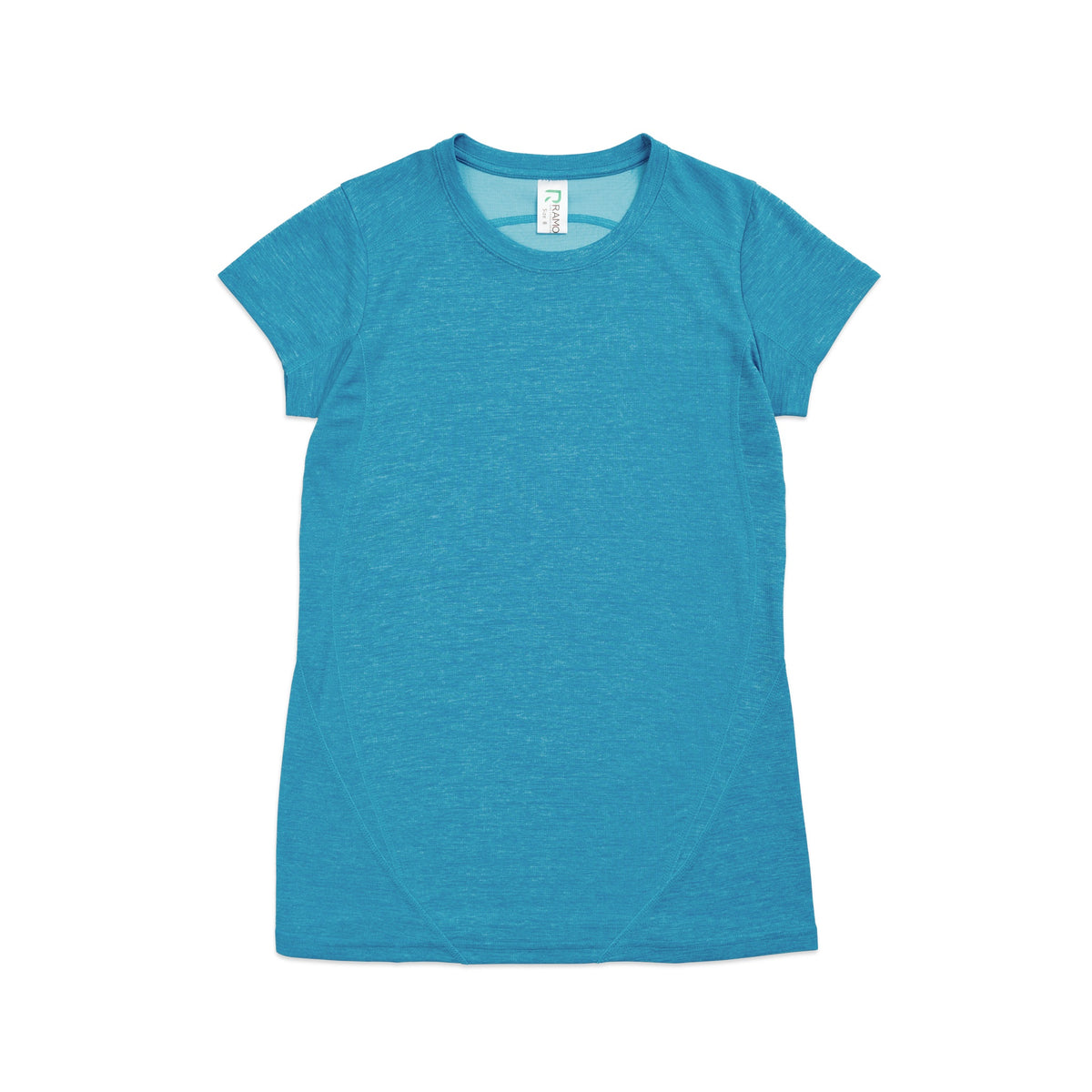 Women's Challenger 100% polyester T-shirt - Azure Marl - Front