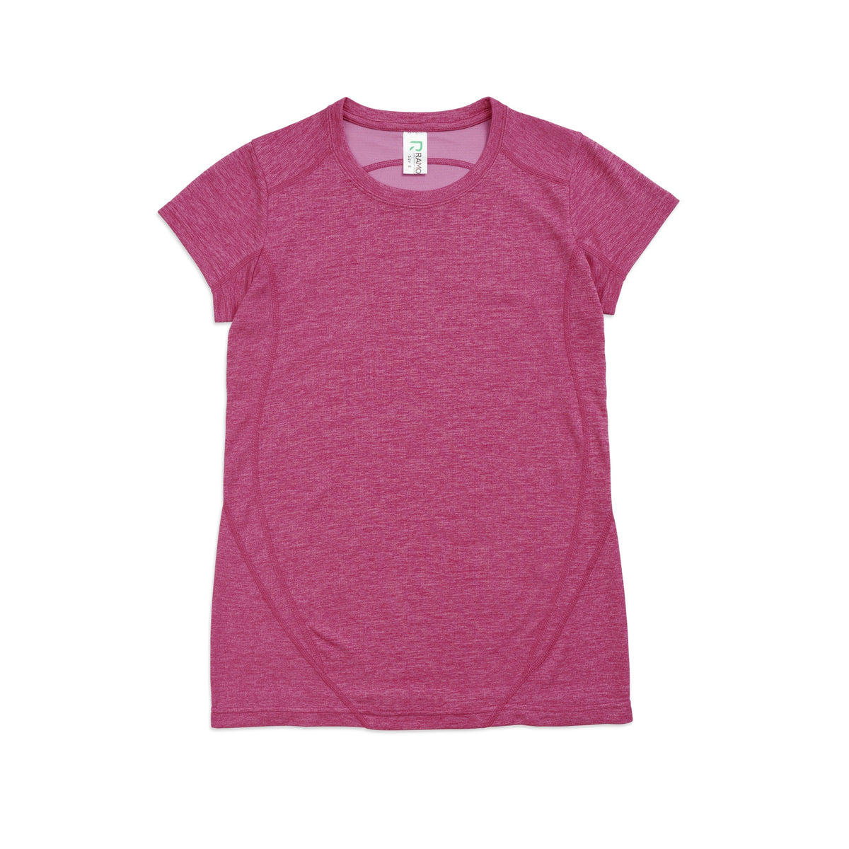 Women's Challenger 100% polyester T-shirt - Hot Pink Marl - Front