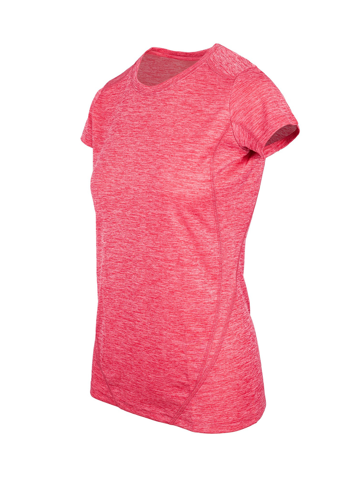 Women's Challenger 100% polyester T-shirt - Red Marl - Side