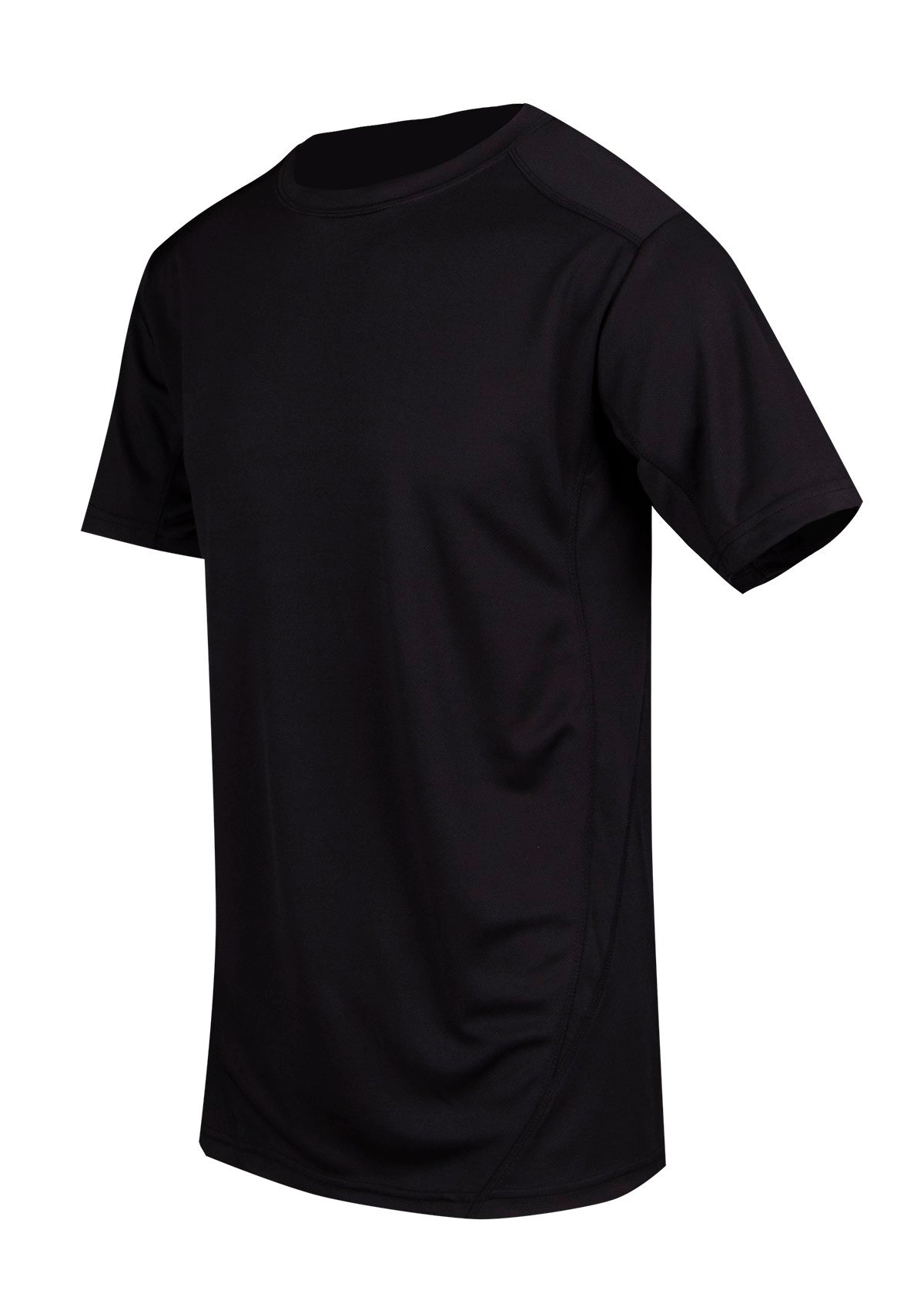 Mens Accelerator Cool Dry T-shirt - Black/Black - Side