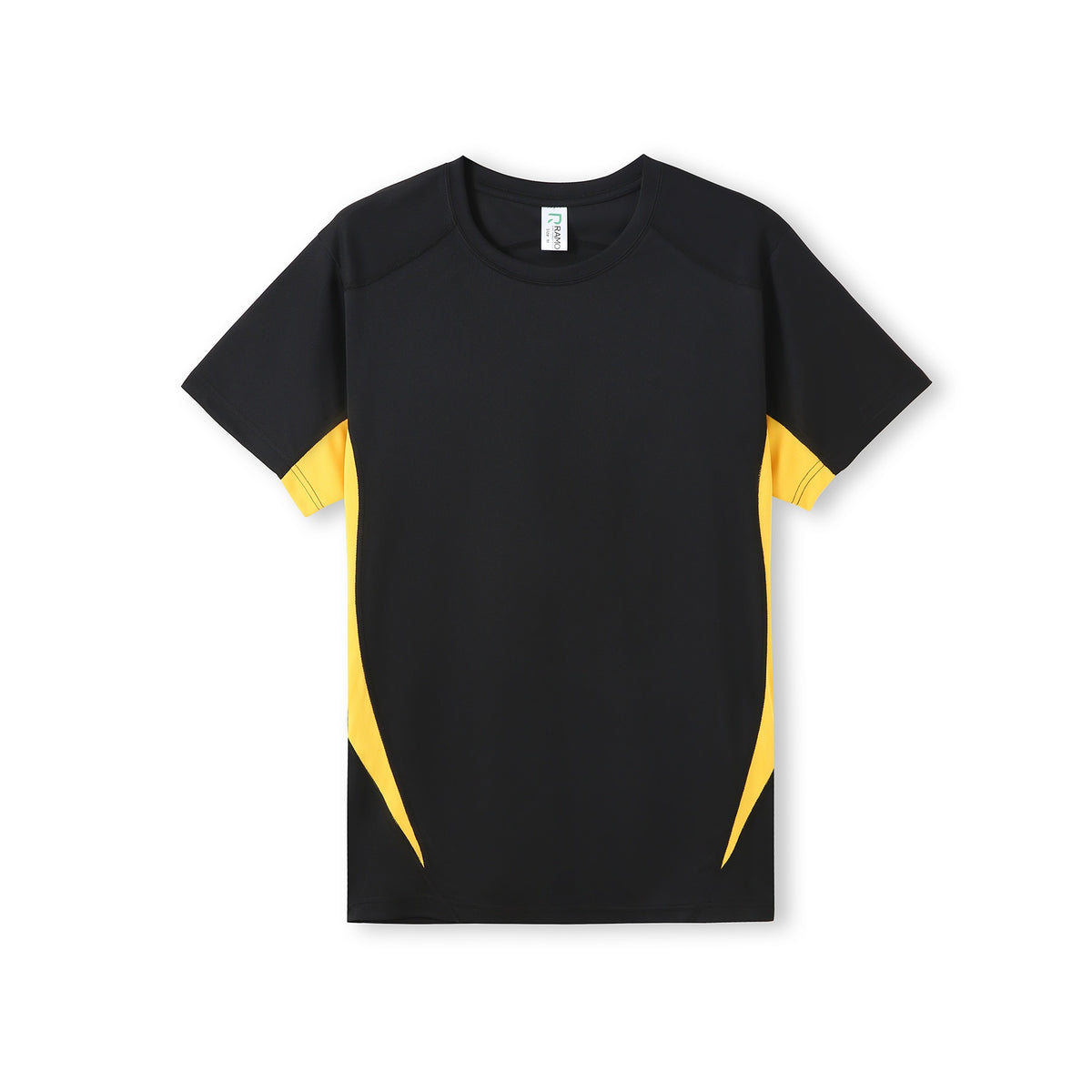 Mens Accelerator Cool Dry T-shirt - Black/Gold - Front