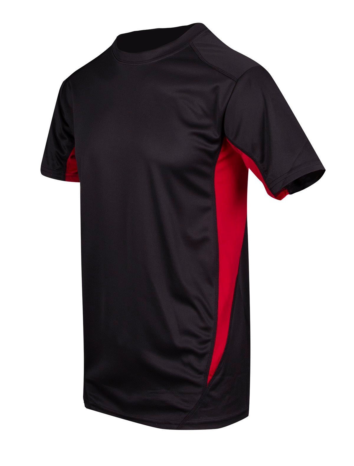 Mens Accelerator Cool Dry T-shirt - Black/Red - Side