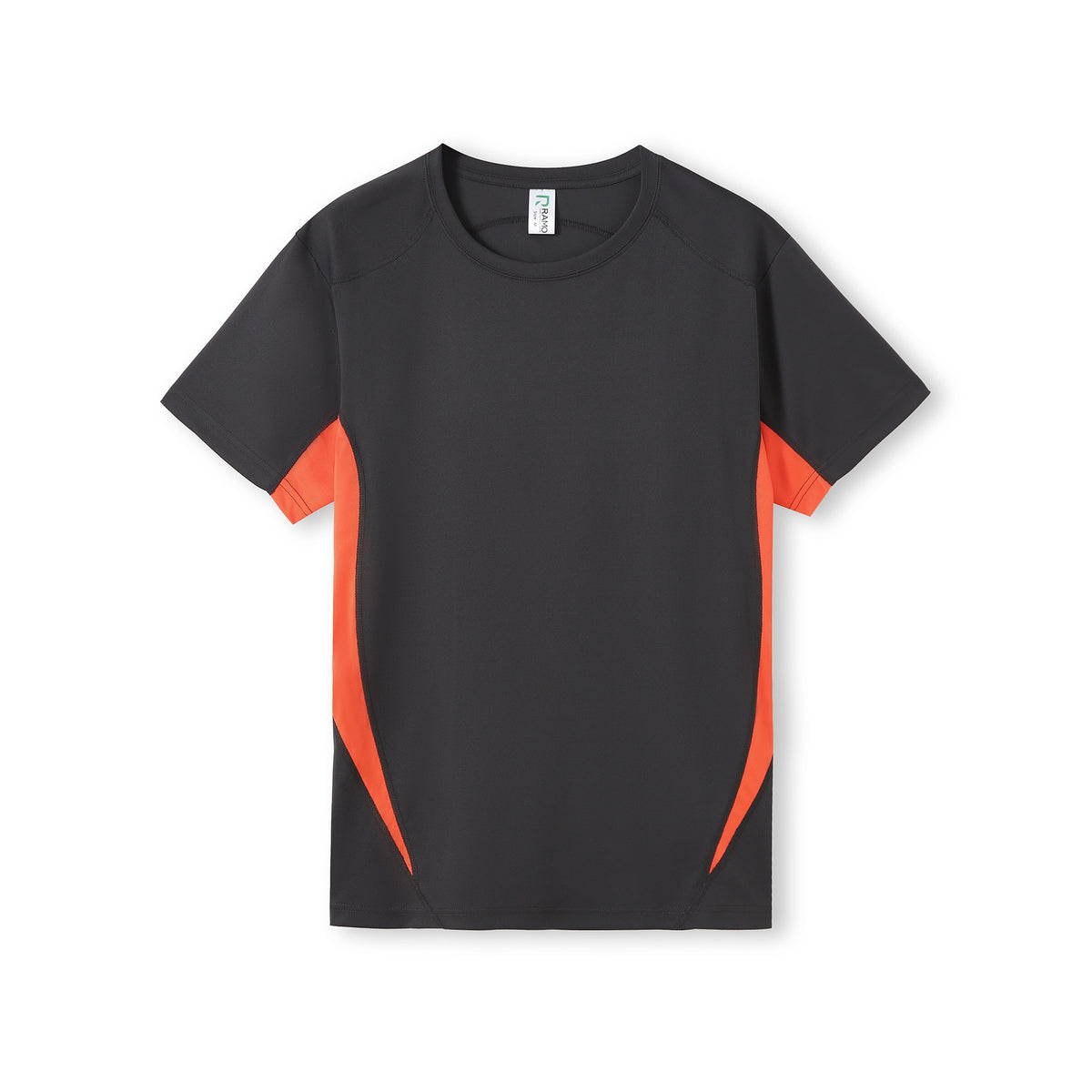 Mens Accelerator Cool Dry T-shirt - Charcoal/Orange - Front