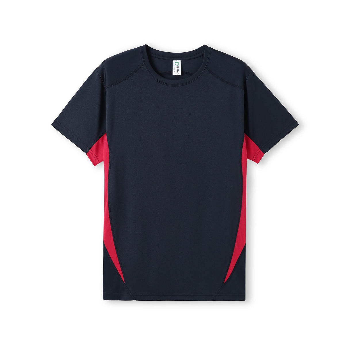 Mens Accelerator Cool Dry T-shirt - Navy/Red - Front