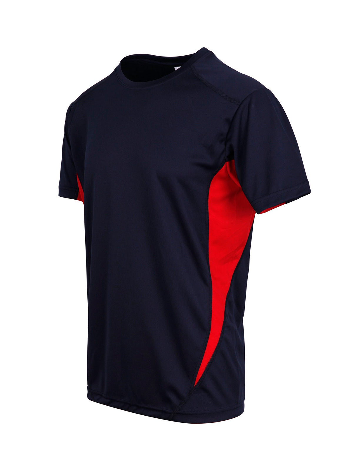 Mens Accelerator Cool Dry T-shirt - Navy/Red - Side