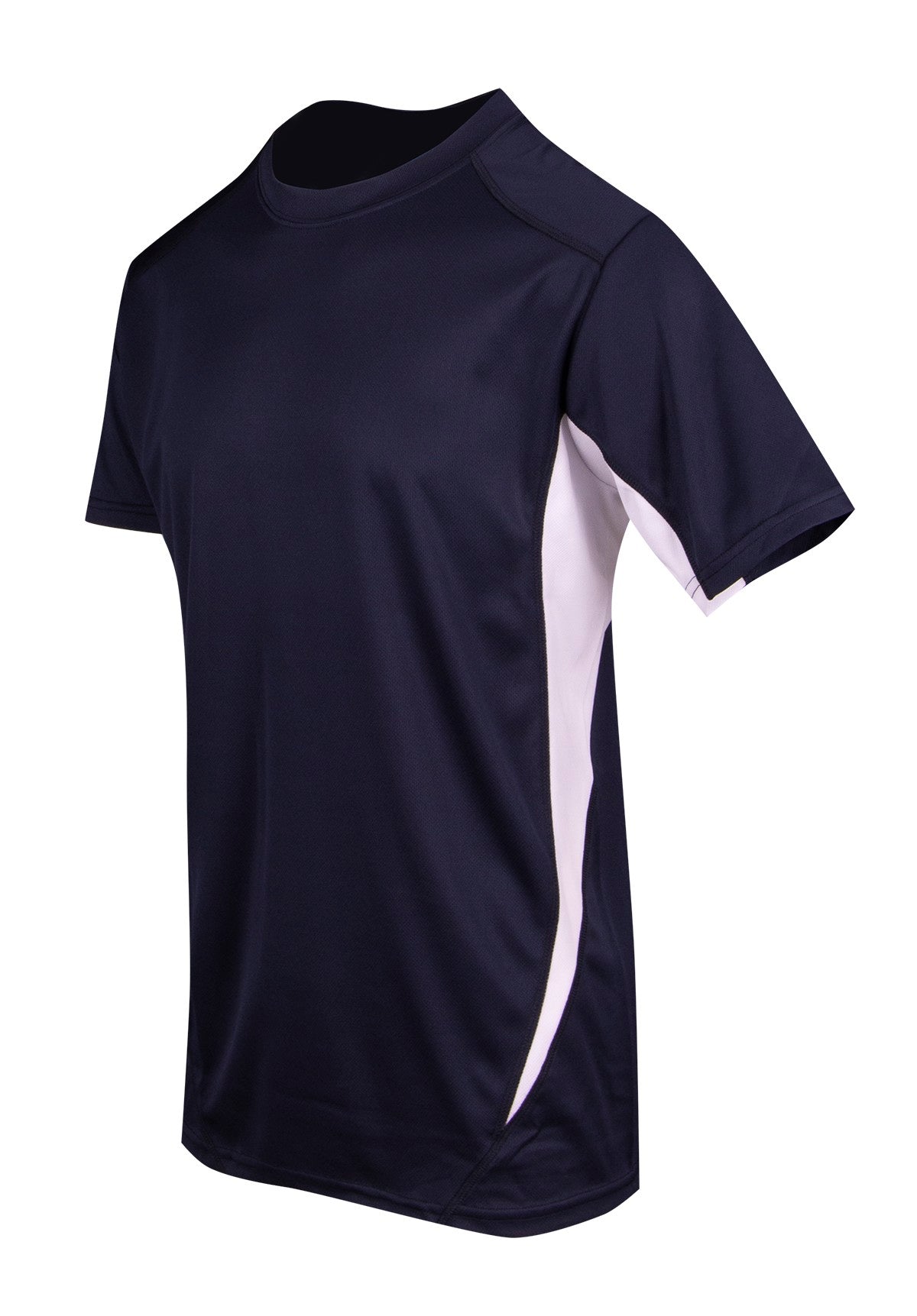Mens Accelerator Cool Dry T-shirt - Navy/White - Side