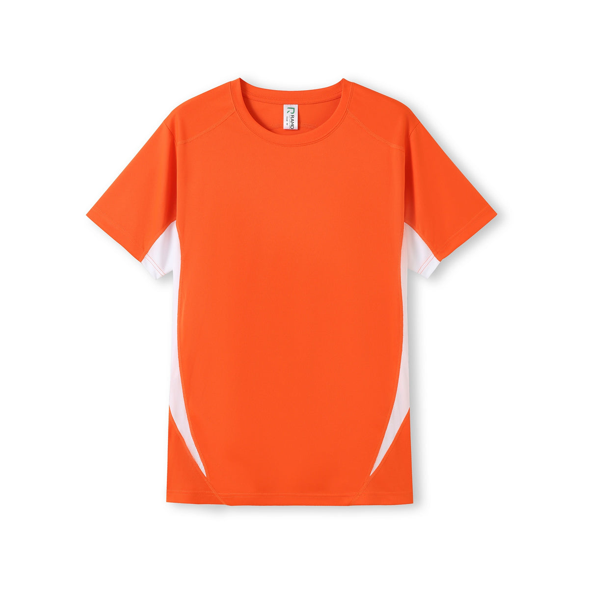 Mens Accelerator Cool Dry T-shirt - Orange/White - Front
