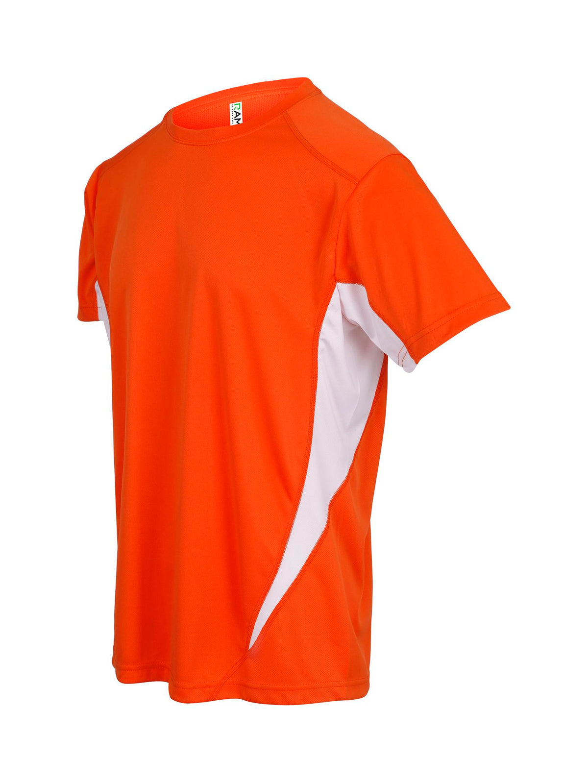 Mens Accelerator Cool Dry T-shirt - Orange/White - Side