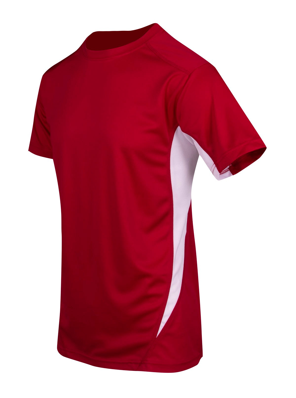 Mens Accelerator Cool Dry T-shirt - Red/White - Side