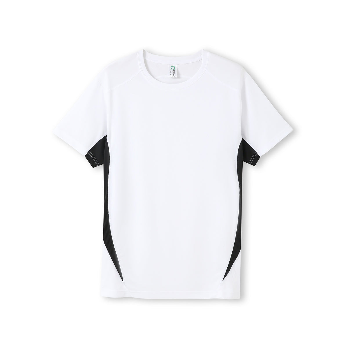Mens Accelerator Cool Dry T-shirt - White/Black - Front