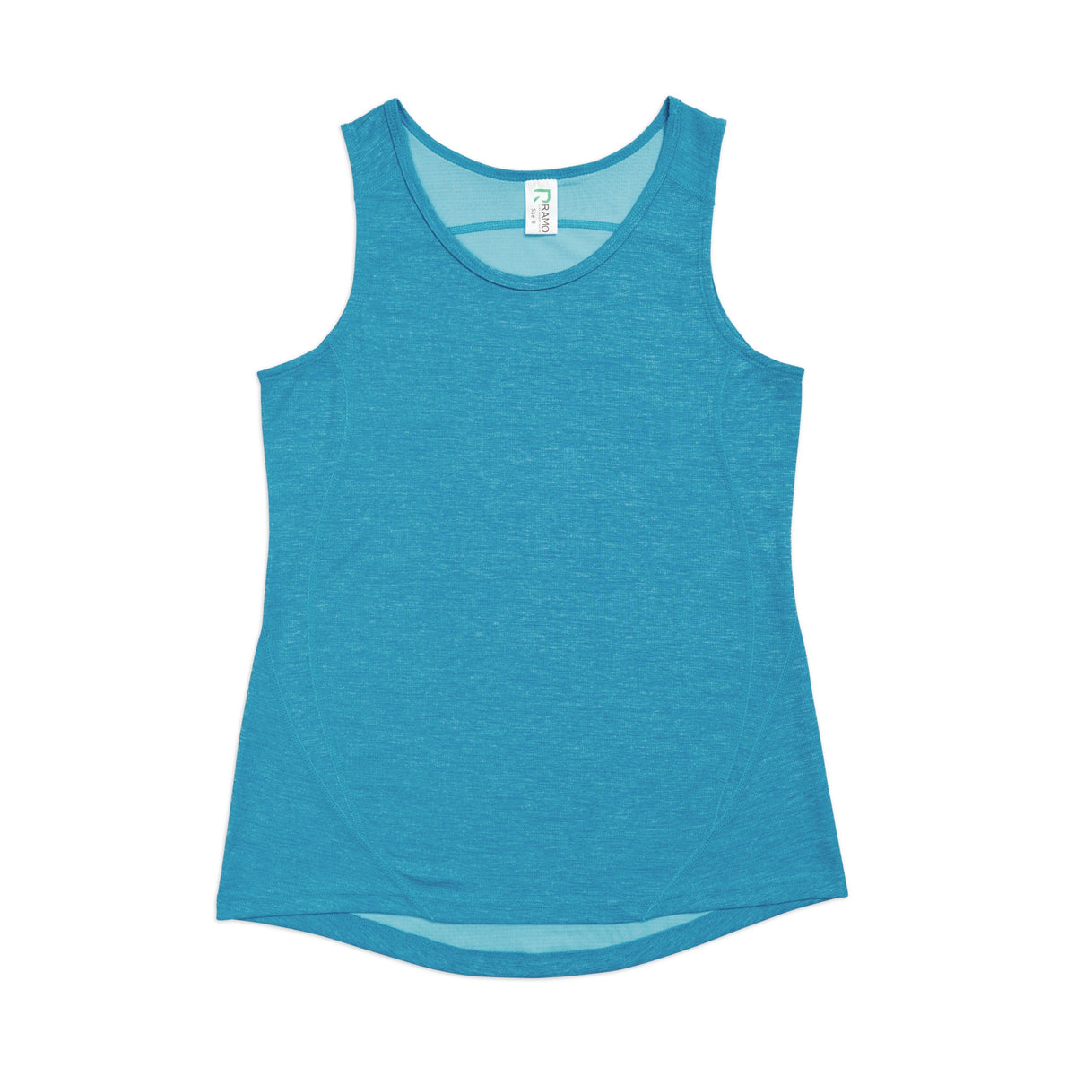 Womens' Challenger 100% polyester singlet - Azure Marl - Front