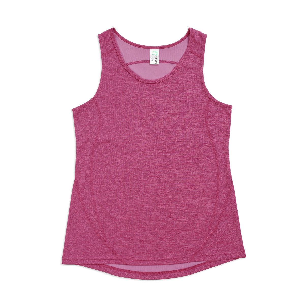 Womens' Challenger 100% polyester singlet - Hot Pink Marl - Front